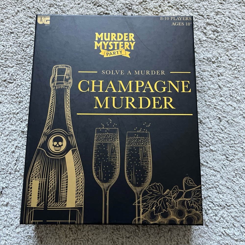 Murder Mystery Party Champagne Murder Game-NIB